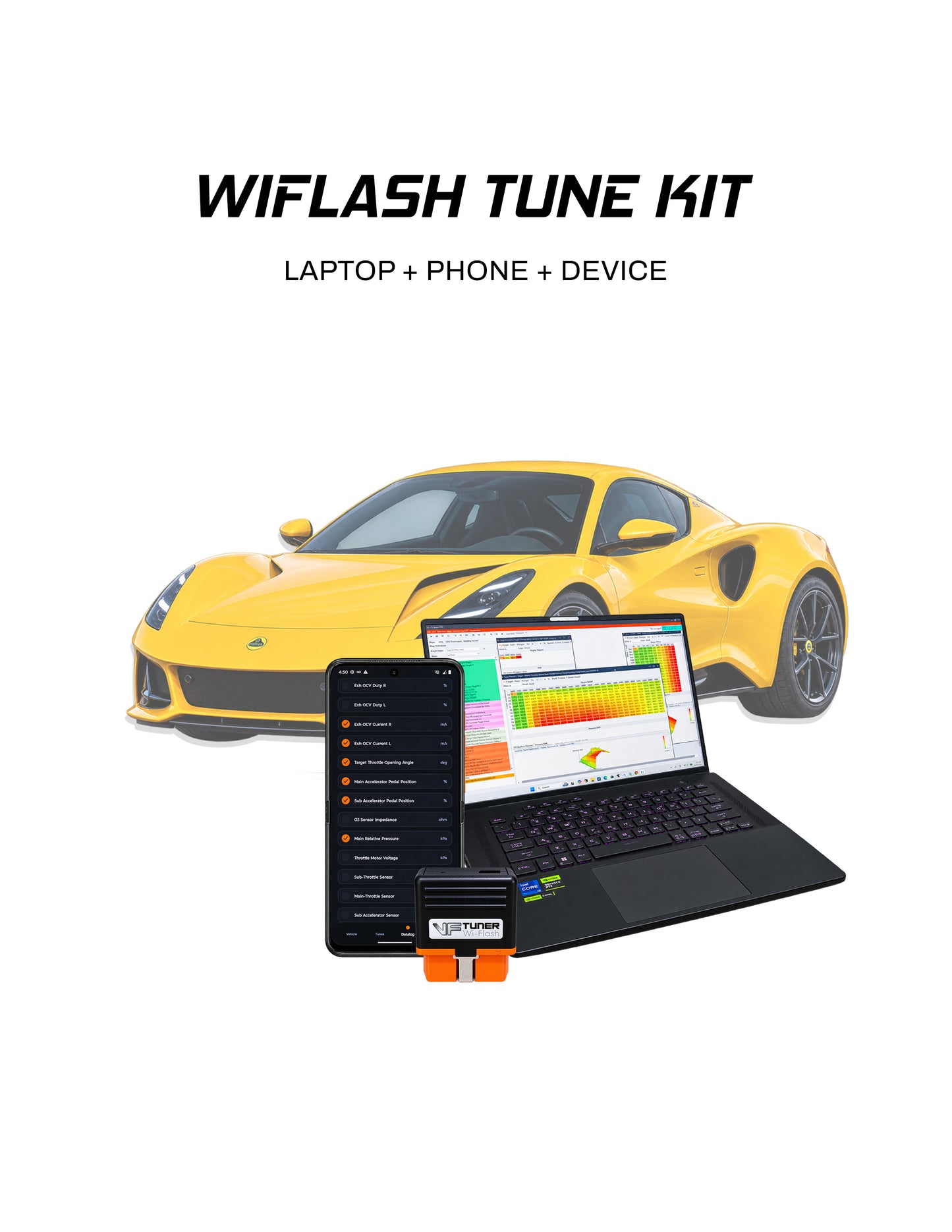VF Tuner Laptop + Phone Wiflash Kit - Emira V6
