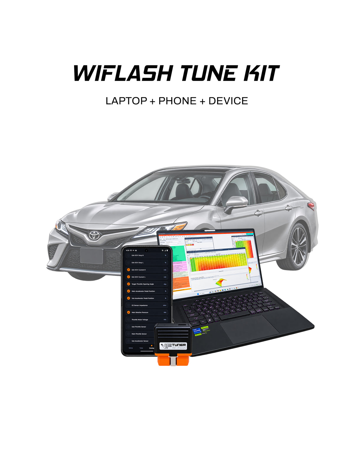 Toyota Camry 3.5L WiFlash tuning kit for laptop and Android phone
