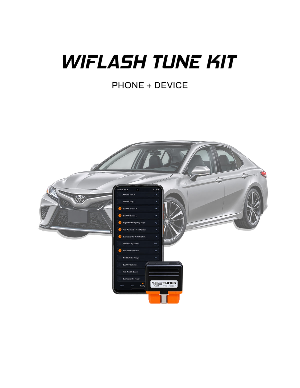 Toyota Camry 3.5L WiFlash tuning kit for Android phone