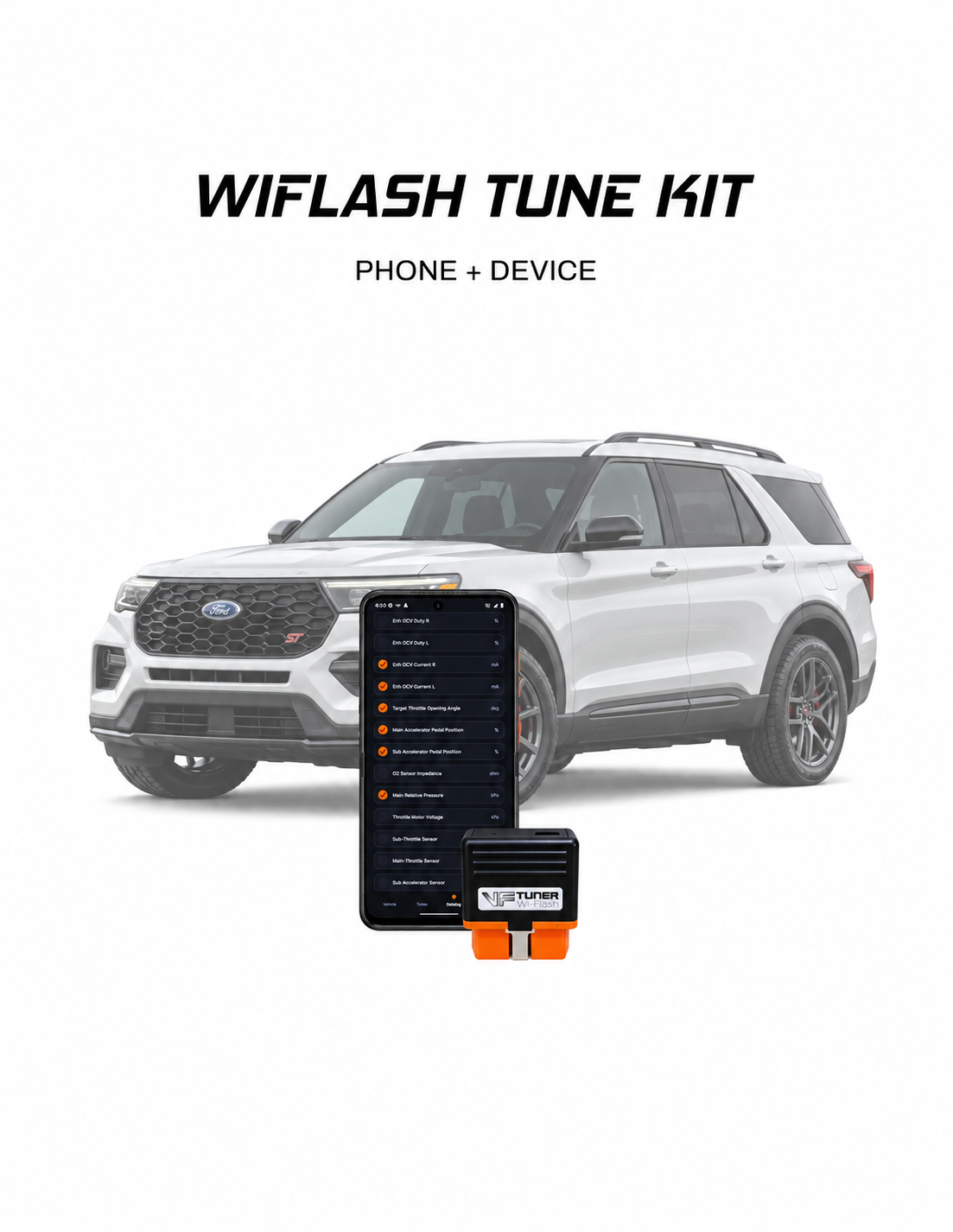 Ford Explorer ST WiFlash tuning kit for Android phone
