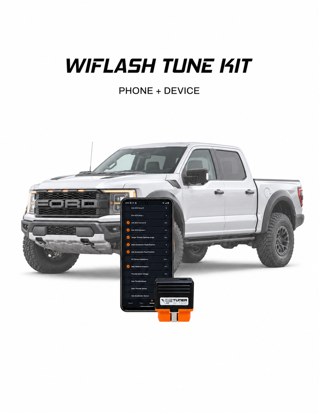 Ford F-150 Raptor WiFlash tuning kit for Android phone