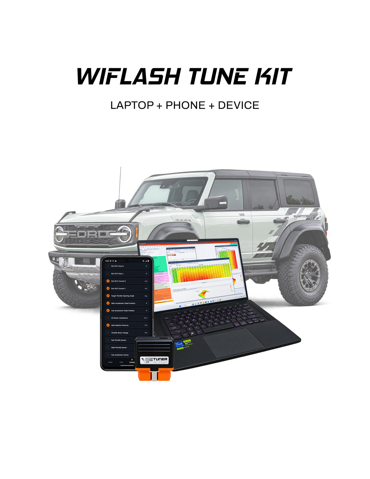 VF Tuner Laptop + Phone Wiflash Kit - Ford Bronco Raptor 3.0L / Ranger Raptor
