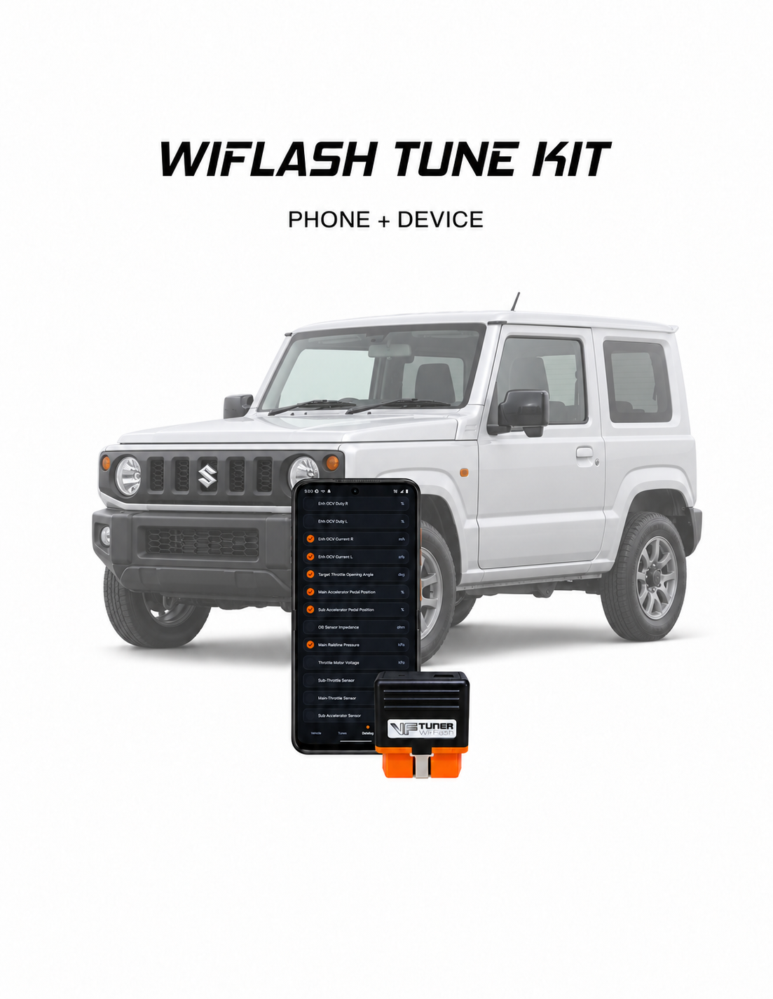 Suzuki Jimny 0.6L Turbo WiFlash tuning kit for Android phone