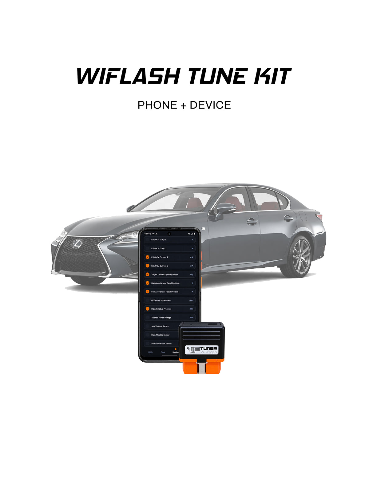 Lexus IS350 WiFlash tuning kit for Android phone