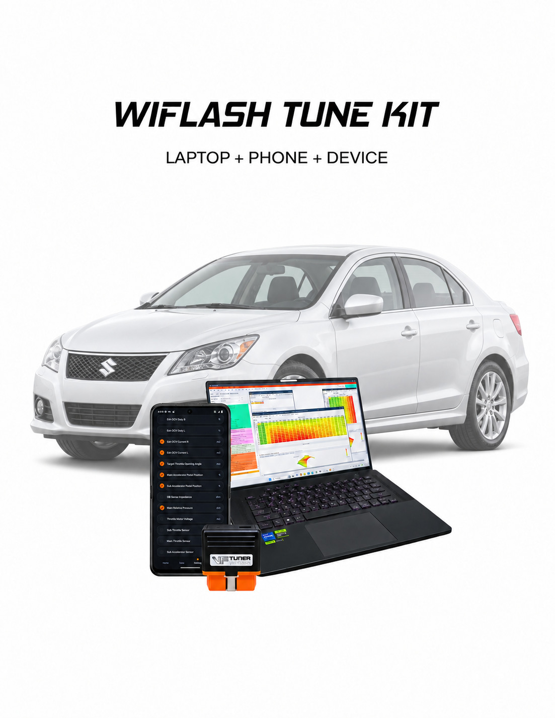 Suzuki Denso 2009–2013 (Multi-Vehicle) WiFlash tuning kit for laptop and Android phone