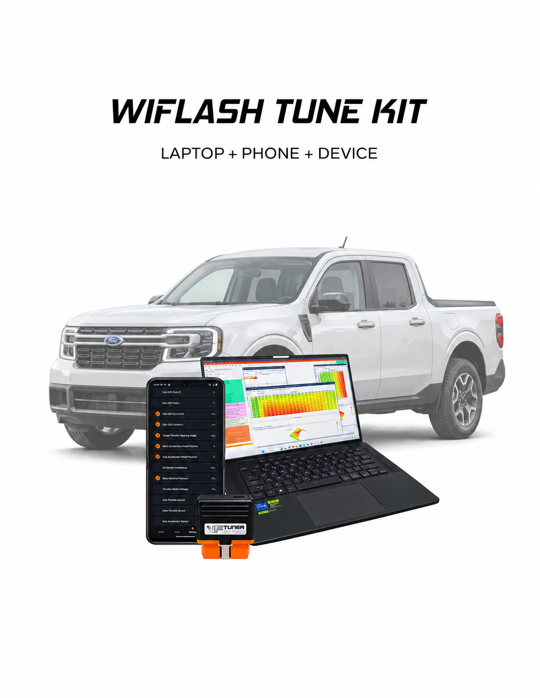 Ford maverick Laptop + Phone VF Tuner kit